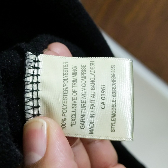 Denver Hayes| Black Long Sleeve Sweater Zippered 100% Polyester - Picture 5 of 8